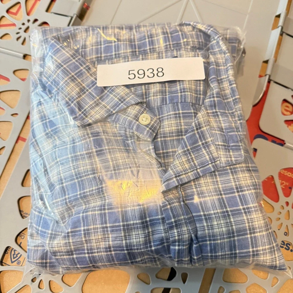 Polo Ralph Lauren Shirt Size XL Men's Blue Plaid Button Down‎ Long Sleeve